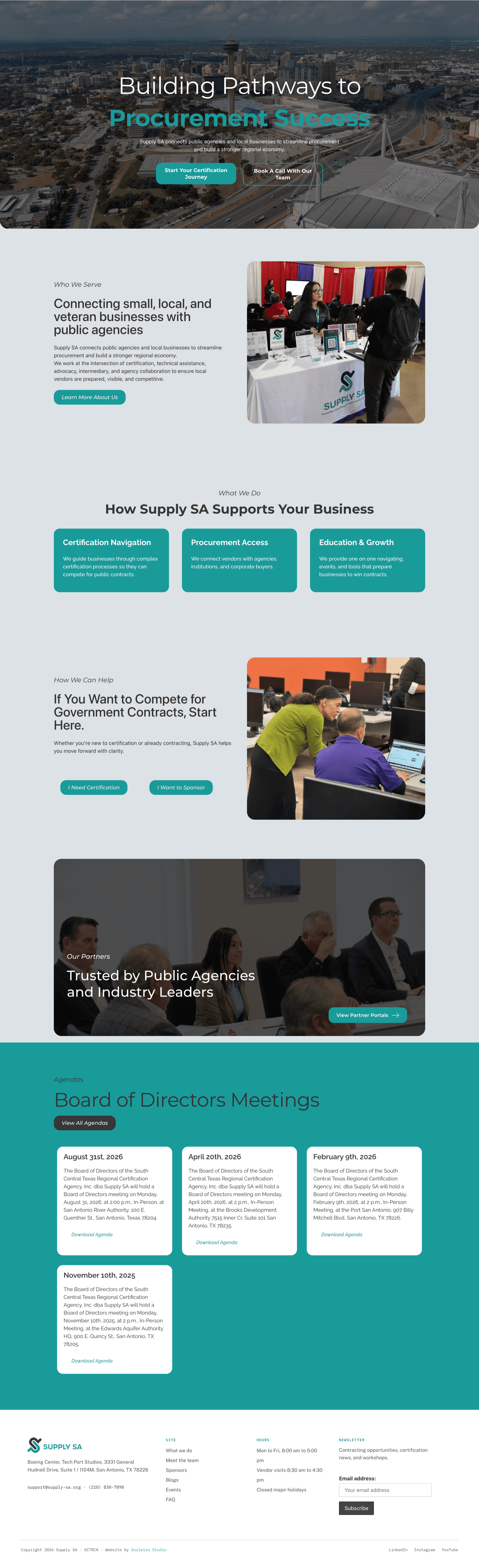 The Supply SA website before the redesign.