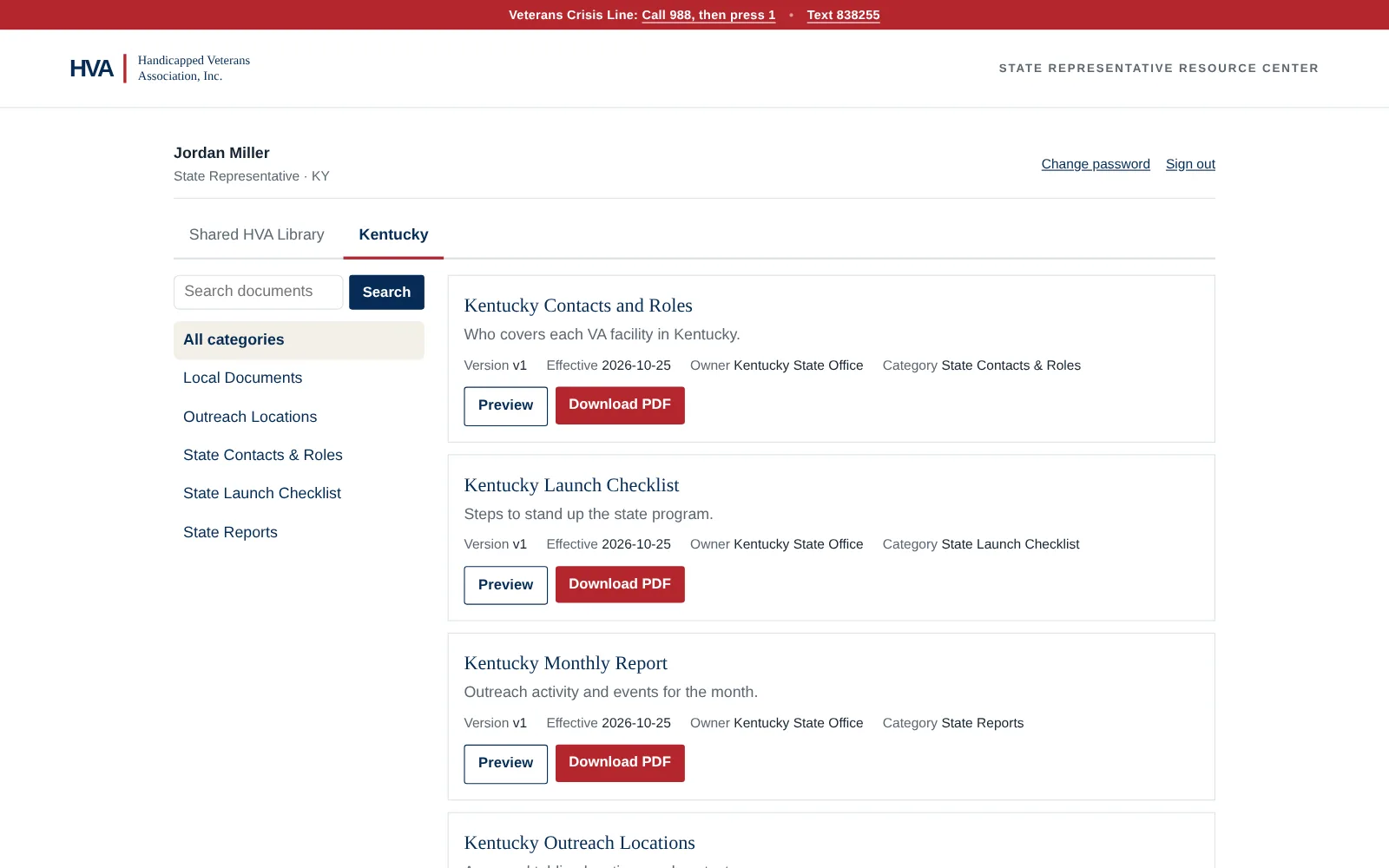 The homepage of the HVA Resource Center site on a laptop screen.